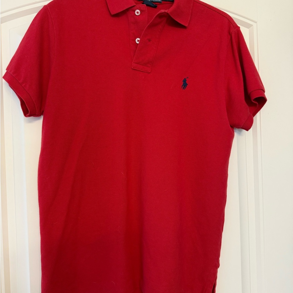 Ralph Lauren Red Polo Shirt Classic Design